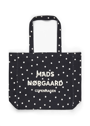 Athene Aop shopper net Dot Aop Black Mads Nørgaard 